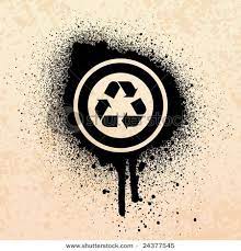 Spray Painted Logo Graffiti Spray Paint Recycle Symbol Paint Recycling