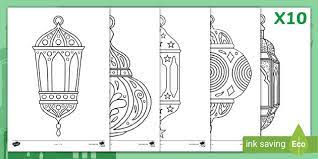 Ramadan coloring pages are a fun way for kids of all ages to develop creativity, focus, motor skills and color recognition. Free Ten Ramadan Lanterns Colouring Pages Teacher Made