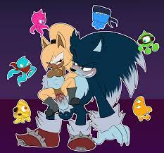 1boy 1girls anthro bandana blonde fur blonde hair blushing female  furry holding partner idw comics idw publishing male malefemale mobian  (species) precum precum on penis sega sonic (series) sonic