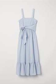 Pamuklu Maksi Elbise Acik Mavi Kadin H M Tr Maxi Dress Cotton Maxi Dress Light Blue Midi Dress