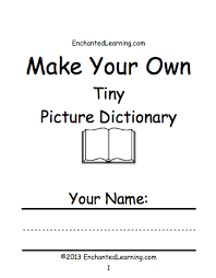 Make Your Own Tiny Picture Dictionary A Short Book To Print