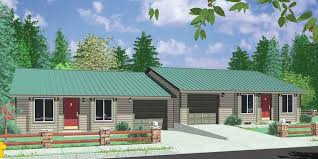 Ranch Style Duplex Design D 410 Www Housplans Pro Full Service House Plans Building Design Firm Duplex Du Duplex House Plans Duplex Design Duplex House