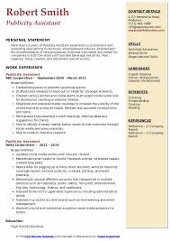 Apply to sales assistant, promotions assistant, program director and more! Publicity Assistant Resume Samples Qwikresume