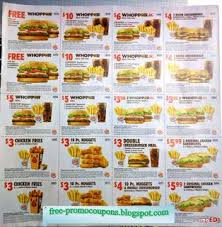 Free Printable Burger King Coupons Burger King Food Coupon Mcdonalds Coupons