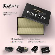 Shoe Box Mockup Set Miscellaneous Packaging Box Mockup Shoe Box Design Box Packaging Design