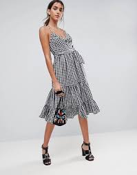 Asos Black And White Gingham Dress My Love Affair With Gingham And Some Of The Best Dresses To Snap Up Today Asos Cocktail Dresses Halter Sundress Asos Dress