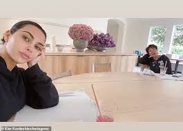 The residence is located in the los angeles suburb of hidden hills, close to the homes of kylie's equally famous siblings and their mother, kris jenner. Kim Kardashian And Kris Jenner Take Walk In Mansion S Backyard And Eat Lunch Six Feet Apart Readsector