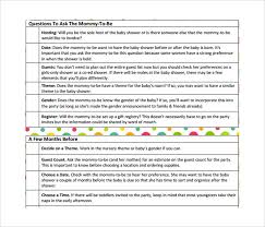 Download the baby shower checklist template that has been designed to create an organized baby shower. Free 11 Baby Shower Checklist Templates In Pdf Ms Word Google Docs Pages