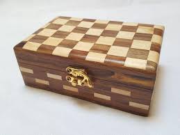 Our brilliant postal box range is aimed at the online retailer who is looking to keep costs down, with an inexpensive and light here at cooksongold we have a gift box which will complement any jewellery design style and budget, so ensure your handmade jewellery pieces are. Handmade Wooden Jewellery Box Check Design Inlay Decoratorist 202457