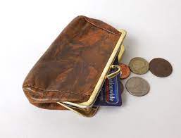 Vintage Leather Coin Purse Coin Pouch British Money Holder Etsy Leather Coin Purse Vintage Leather Coin Pouch