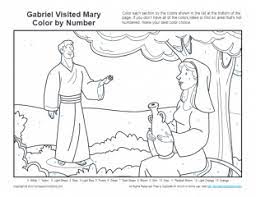 Words to the angelus prayer in english. Bible Coloring Pages For Kids Angel Gabriel And Mary