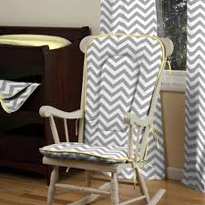 Gray And Yellow Zig Zag Rocking Chair Pad Rocking Chair Pads Rocking Chair Rocking Chair Cushions