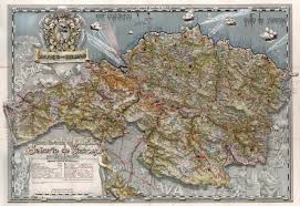 Pictorial map of Bilbao - Carta Ilustrada de Vizcaya - Idea Rare Maps