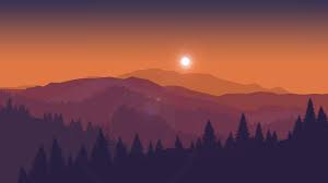 3840 X 2160 Bjelasnica Bosnia Amp Herzegovina Firewatch Styled Flat Wallpaper Made By A Friend Landscape Wallpaper Sunset Wallpaper Sunset