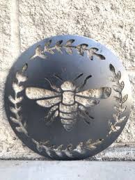 Bee Metal Wall Art Honey Bee Decor Bee Art Metal Wall Art