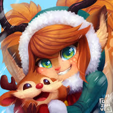 The Art Of Disanvel Snow Fawn Poppy I M So So Hyped For Xmas On League League Of Legends Poppy Lol League Of Legends Poppy League
