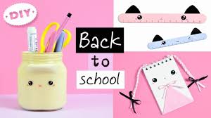 3 Diy School Supplies Kawaii Crafts For Back To School Easy Back To Sc Diy Projects For School Diy Back To School Diy School Supplies