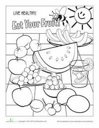 This coloring page is a helps kids to make healthy food choices. Fruit Worksheet Education Com Food Coloring Pages Fruit Coloring Pages Food Coloring