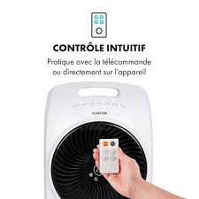 Klarstein Rotator Rafraichisseur D Air Avec Telecommande Minuterie 8h Ventilateur Ioniseur Et Humidificateur 110w Blanc Achat Vente Ventilateur Klarstein Rotator Cdiscount
