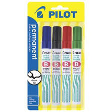 Pilot metallic super colour extra fine (0.5mm line) permanent marker paint pen. Pilot Sca B Super Colour Permanent Markers Assorted 4 Pack Officeworks