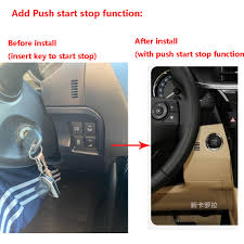 This safety feature will not allow you to start the key without taking . For Toyota Corolla Car Add Push Button Start Stop And Remote Key Start Stop System For Toyota Corolla Year 2014 2018 Plug Play Starter Parts Aliexpress