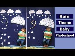 Monsoon Rain Theme Baby Photoshoot 9 Month Easy Baby Photography Idea At Home Babyphotoshoot Baby Photoshoot Baby Photoshoot Boy Monthly Baby Photos Boy