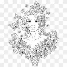 This 'april showers bring may flowers' coloring page is detailed enough for adults, but can also be fun for kids. Free Adult Coloring Page Girl Coloring Pages For Adults Clipart 3379604 Pikpng
