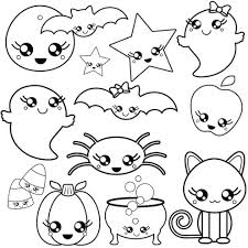 Dibujos De Halloween Para Colorear Kawaii