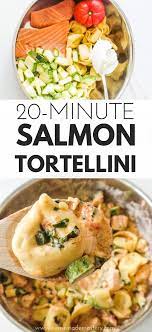 Creamy Salmon Tortellini 20 Minutes Homemade Mastery Recipe Tortellini Recipes Healthy Tortellini Recipes Tortellini