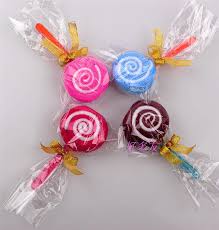 Lollipop Candy Towel Washcloth Wedding Favor Baby Shower Gift Dessert Wrap P0ca Towels Washcloths Baby