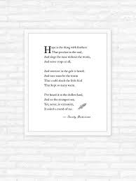 Emily Dickinson Poem Print Hope Is The Thing With Feathers Empathy Quotes Emily Dickinson Quotes Quotes