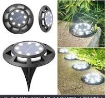 Solar Ground Lights,(6 Led) Solar Lights Outdoor Garden,Bright Solar  Powered Lights Waterproof, Solar Disk Lights Landscape Lighting Pc