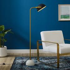 Our collection of portable floor lamps can easily add style to your home dcor. Convey Bronze And White Marble Floor Lamp Contemporary Modern Furniture Modway