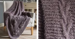 I tripled the yarn and used 8mm needles to. Braided Cable Knitted Throw Free Knitting Pattern