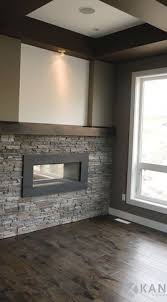 Half Wall With Stone Fireplace Contemporary Fireplace Stone Fireplace Corner Stone Fireplace