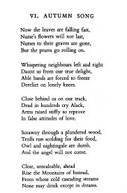 Wystan Hugh Auden Autumn Song Reference W H Auden Collected Poems Edited By Edward Mendelson Vintage Interna Autumn Poetry Poetic Quote Words