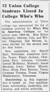 We conducted a quick social media survey to find out. Esther Minner In Who S Who In American Colleges 1944 45 Newspapers Com