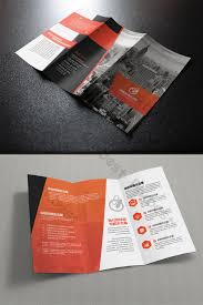 Yellow Creative Simple High End Three Folding Leaflet Design Psd Psd Free Download Pikbest