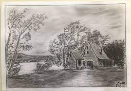 Kunst ； figurenmalerei source by. Bild Haus Fluss Bleistiftzeichnung Zeichnungen Von Shekar Bei Kunstnet