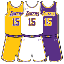 They later changed it to the team nickname in block lettering. Lakers Uniforms Lakerstats Com