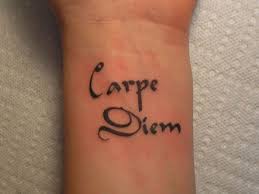Carpe diem tattoo on hand @arboleda_ink. 41 Delightful Wrist Tattoos For 2013