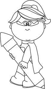Black And White Superhero Clipart Black And White Superhero Girl With A Big Pencil Clip Art Superhero Boy Flying Image Girl Superhero Coloring Pages Superhero Theme