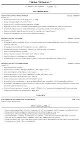 process control engineer resume sample