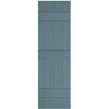 Ekena Millwork 14 In X 92 In Lifetime Vinyl Custom Four Board Joined Board And Batten Shutters Pair Classic Blue Lj4c14x09200cb The Home Depot Shutters Exterior Board And Batten Shutters Exterior Vinyl Shutters