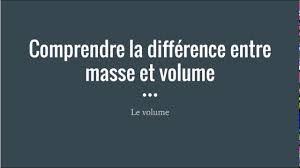La densité peut être rapprochée à la masse volumique. Comprendre La Difference Entre Masse Et Volume Youtube