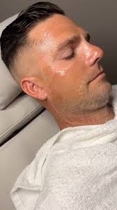 “Sneak peak into the zombie facial. Featuring our pumpkin mask and hand  paraffin!”