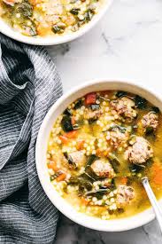 Italian Wedding Soup Is Warm And Comforting And Filled With Tender Chicken Meatballs Carrots Spinach A In 2020 Italian Soup Italian Wedding Soup Recipe Wedding Soup