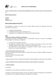 Liste Des Taux De Tva