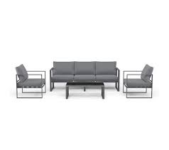 40 sublimes terrasses pour profiter des soirées d été. Salon De Jardin Design Aluminium 5 Places Couleur Gris Figari Salon De Jardin But