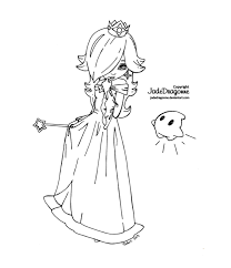 Princess Rosalina From Mario Lineart Cute Coloring Pages Coloring Books Coloring Pages